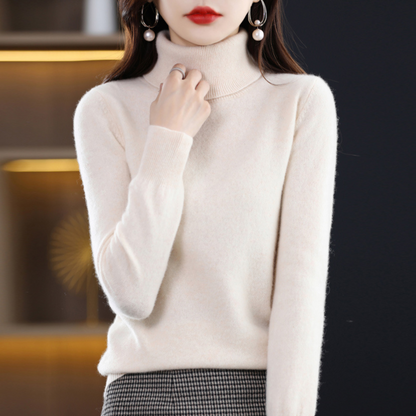Pull Femme Cachemire Doux et Léger Col Roulé