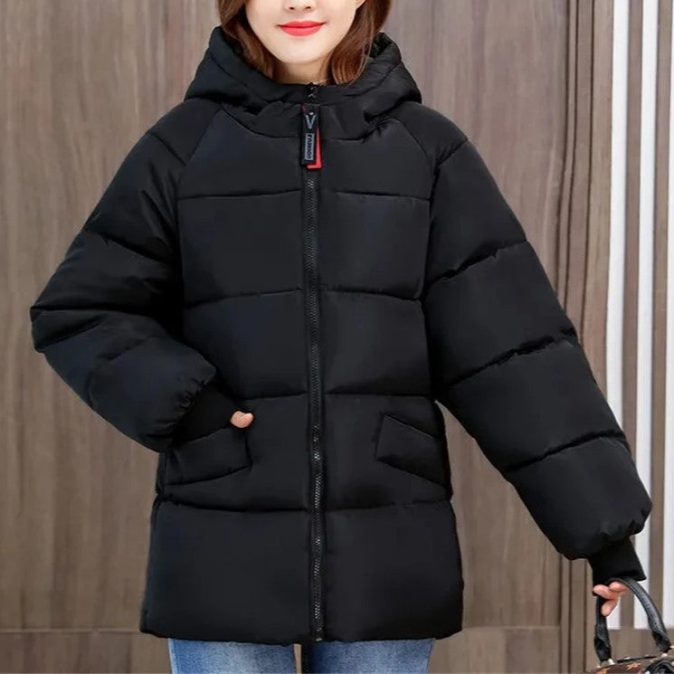 Parka Femme Hiver Longue avec Capuche et Fourrure