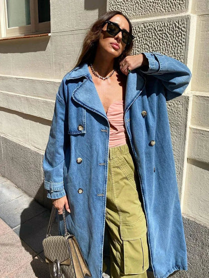 Veste Denim Femme Coupe Ample Oversize Confort Quotidien