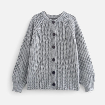 Gilet femme gris foncé épais confortable en maille - PanierRoyale