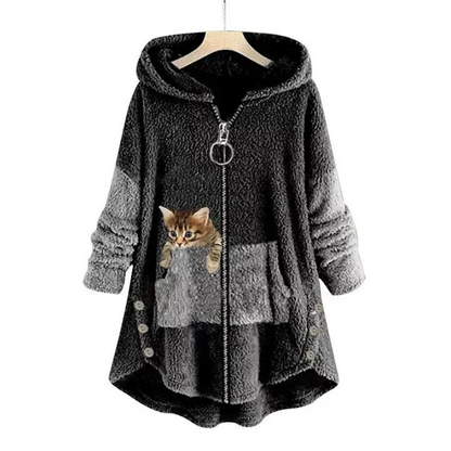 Manteau Hiver Épais et Chaud avec Capuche et Manches Longues