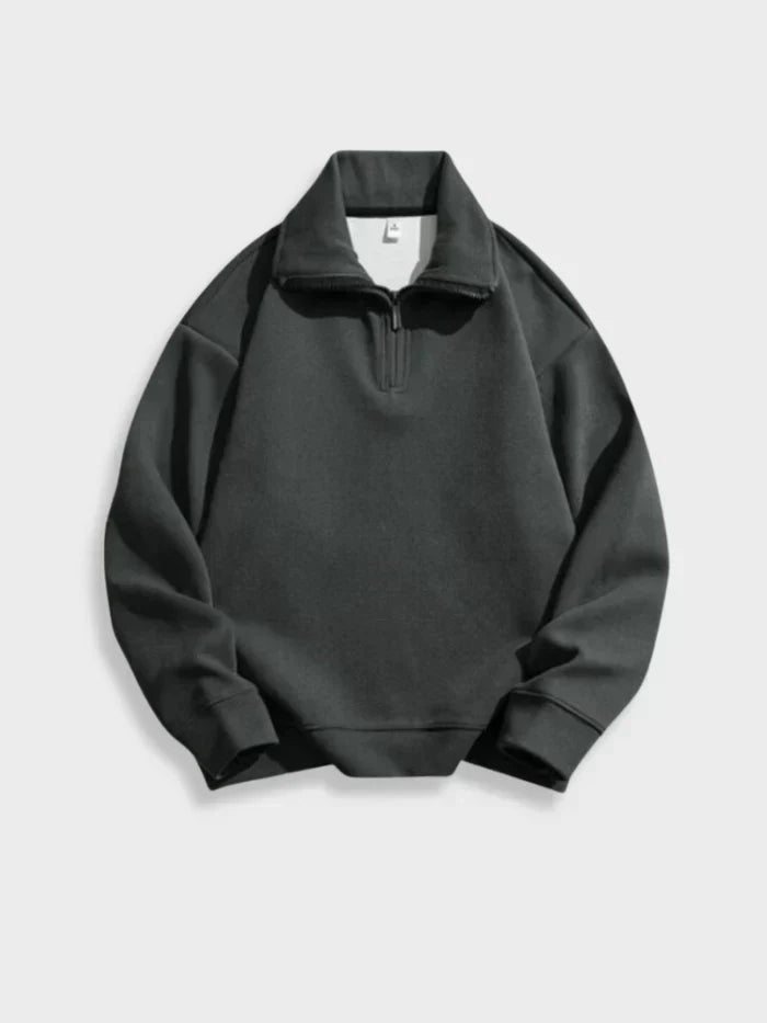 Pull Homme Casual à Manches Longues et Fermeture Éclair