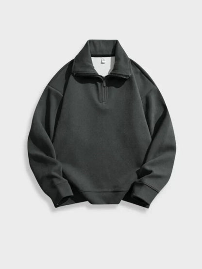 Pull Homme Casual à Manches Longues et Fermeture Éclair