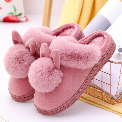 Pantoufles Peluche Lapin Douces et Confortables
