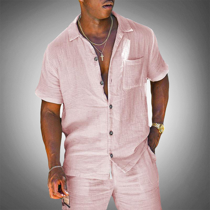 Costume Homme Lin 2 Pièces Élégant et Confortable