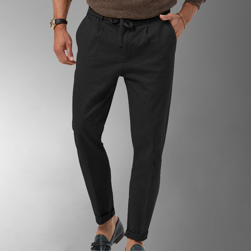 Pantalon Chino Élastique avec Cordons de Serrage