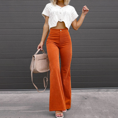 Pantalon Femme Taille Haute Élégant pour Tous Les Jours