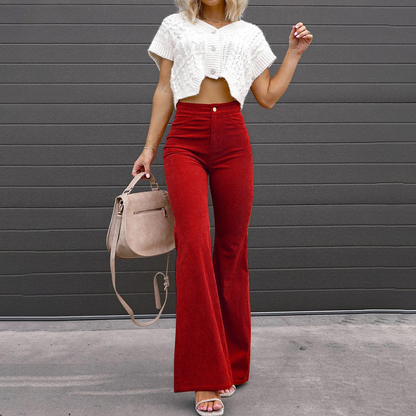 Pantalon Femme Taille Haute Élégant pour Tous Les Jours