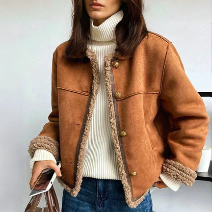 Veste Femme Hiver Mi-Longue Doublée et Chaude
