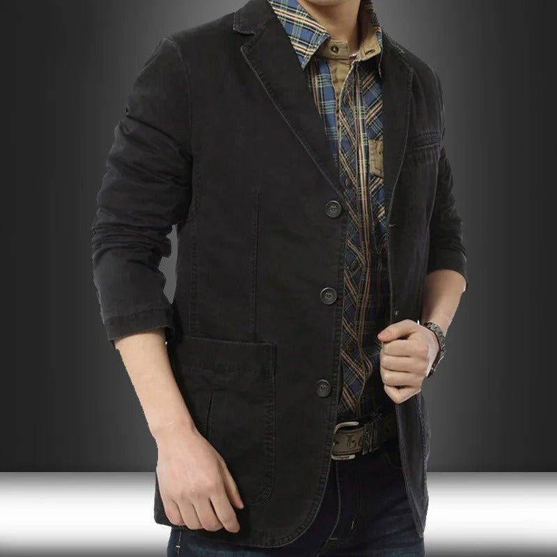 Veste Homme Classique Noir pour Travail et Cocktail - PanierRoyale