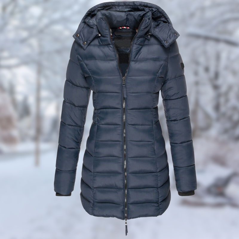 Manteau Femme Mi-Long Élégant avec Boutons pour Hiver - PanierRoyale