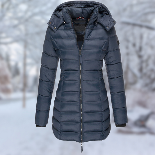 Manteau Femme Mi-Long Élégant avec Boutons pour Hiver - PanierRoyale