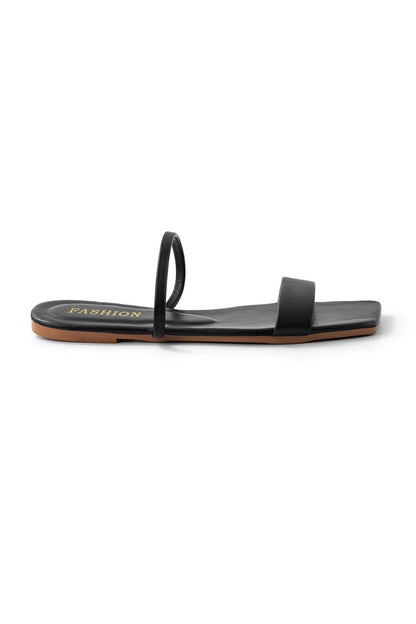 Sandales Noires Élégantes Design Minimaliste