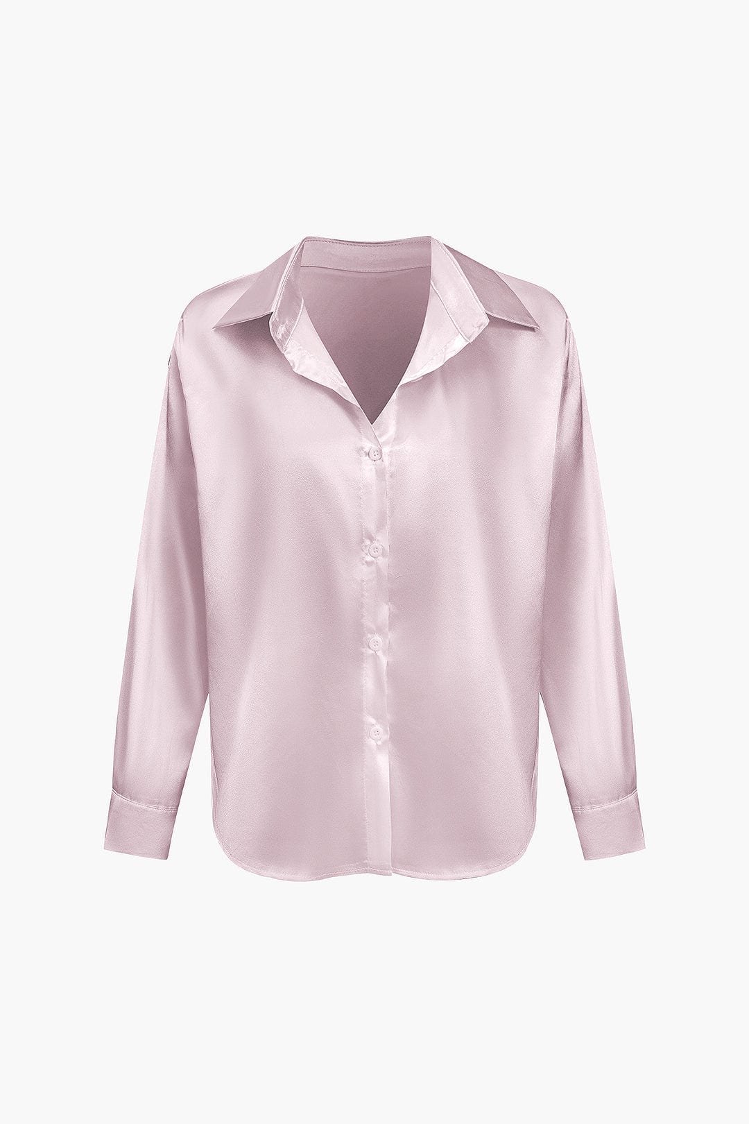 Blouse Élégante en Soie Satinée Longue Manche