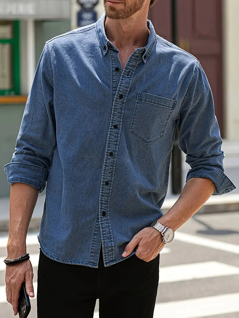 Chemise Denim Manche Longue Classique