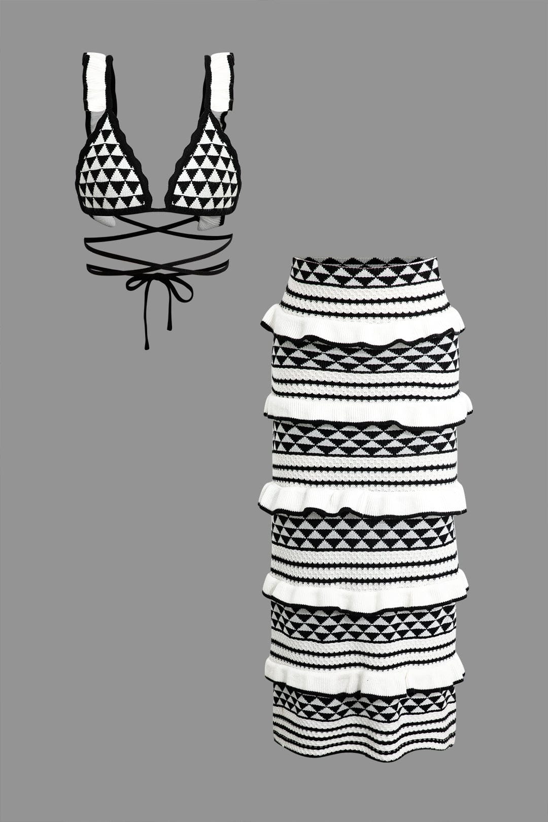 Maillot de Bain Haut et Pantalon de Plage avec Dentelle - BerlinGlamour