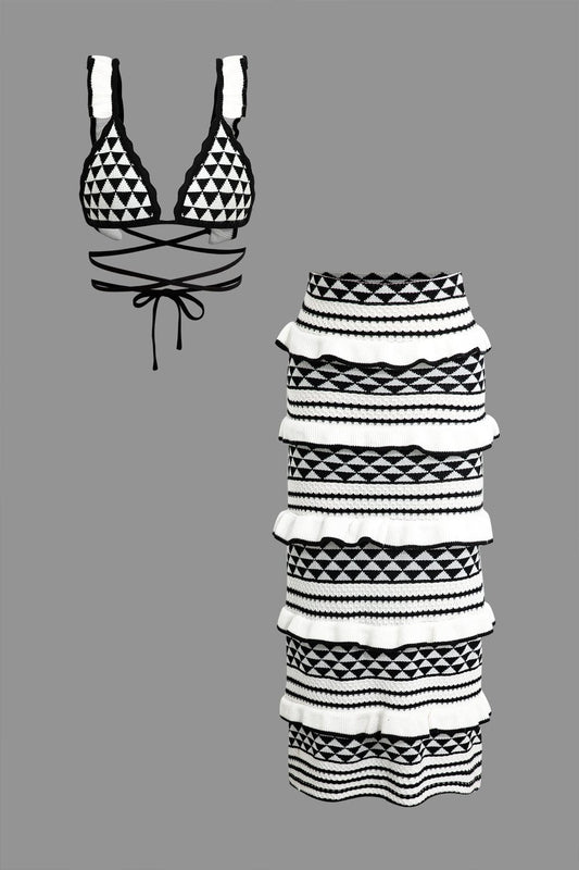 Maillot de Bain Haut et Pantalon de Plage avec Dentelle - BerlinGlamour