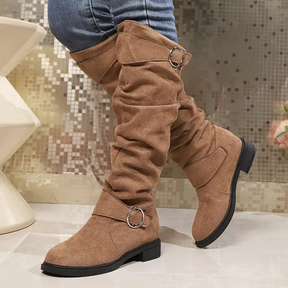Bottes En Daim Tendance Pour Femme Pour L'hiver | Boucle