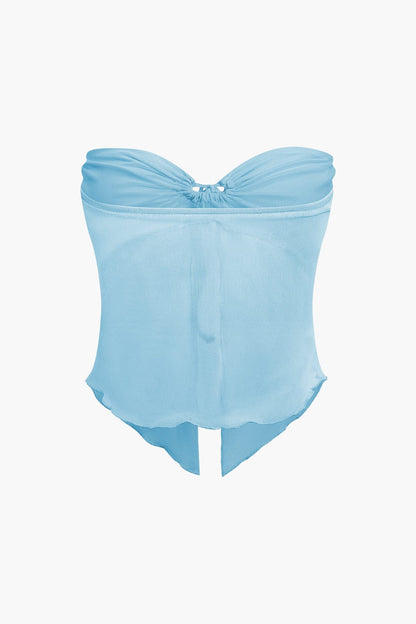 Robe de Plage Ensemble Bandeau et Jupe Longue