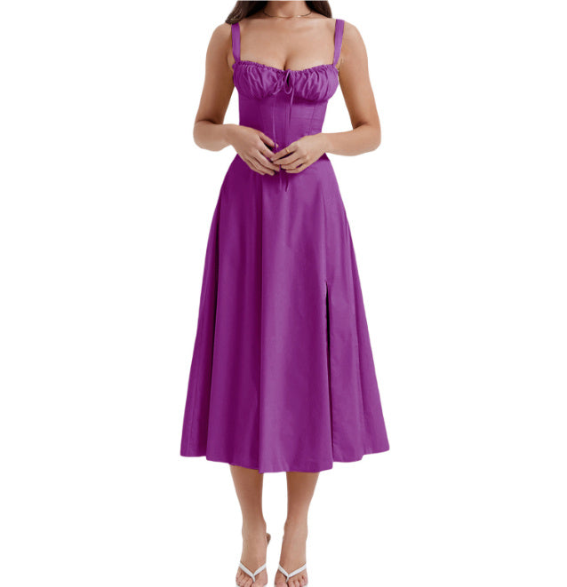 Robe Courte en Cuir Simili Féminine et Élégante