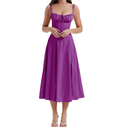 Robe Courte en Cuir Simili Féminine et Élégante
