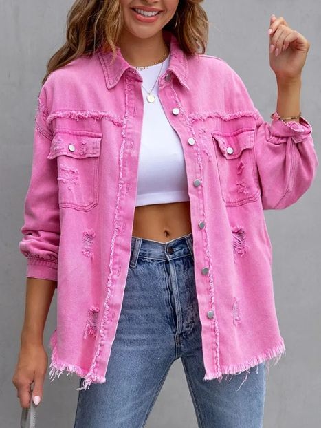 Blouson femme denim vert foncé stylish