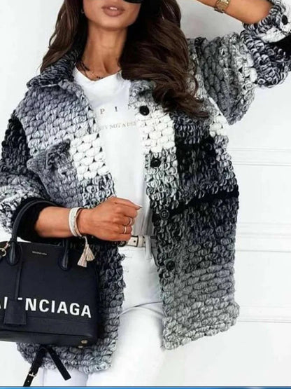 Cardigan épais doux avec poches et détails fantaisie