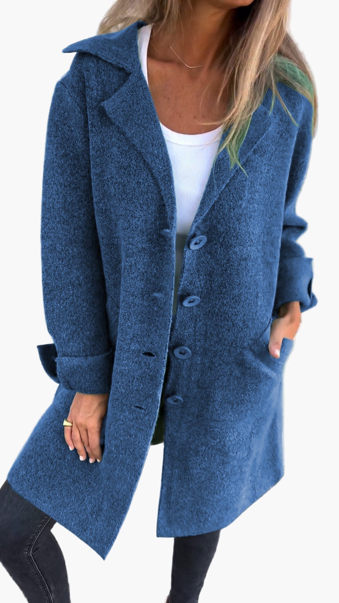 Manteau Femme Décontracté à Boutons