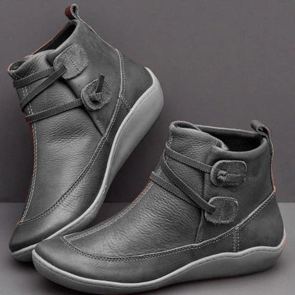 Bottines Femme Cuir Chaudes et Confortables