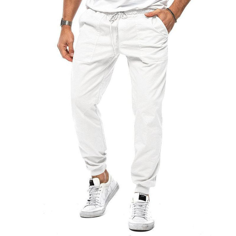 Pantalon Homme Décontracté Noir Uni