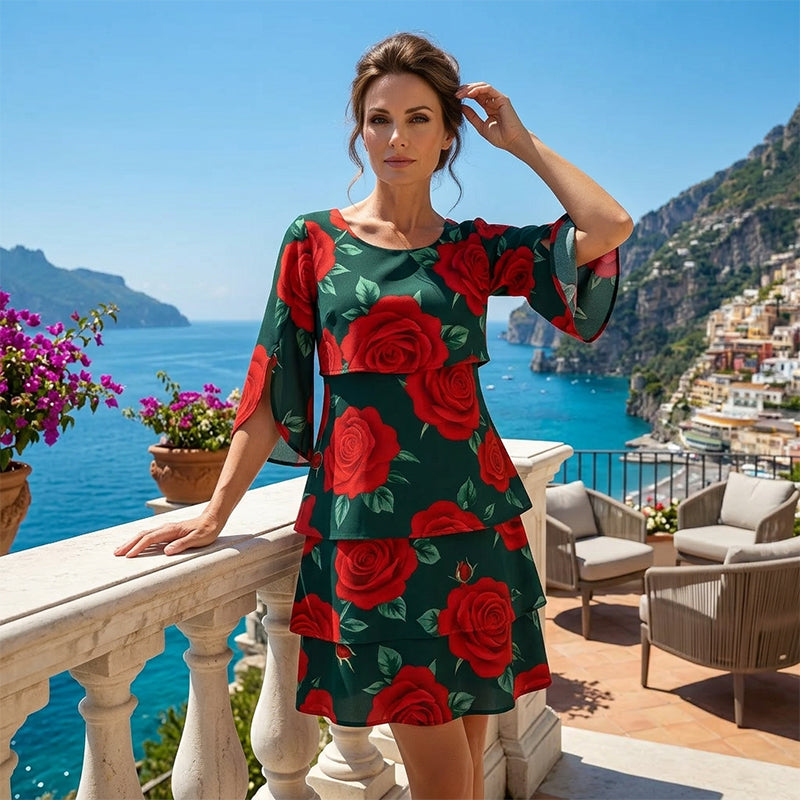 Robe Femme Fluide Motif Floral Coupe Ample