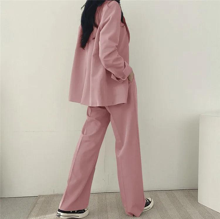 Costume Femme Tailleur 2 Pièces avec Blazer Long