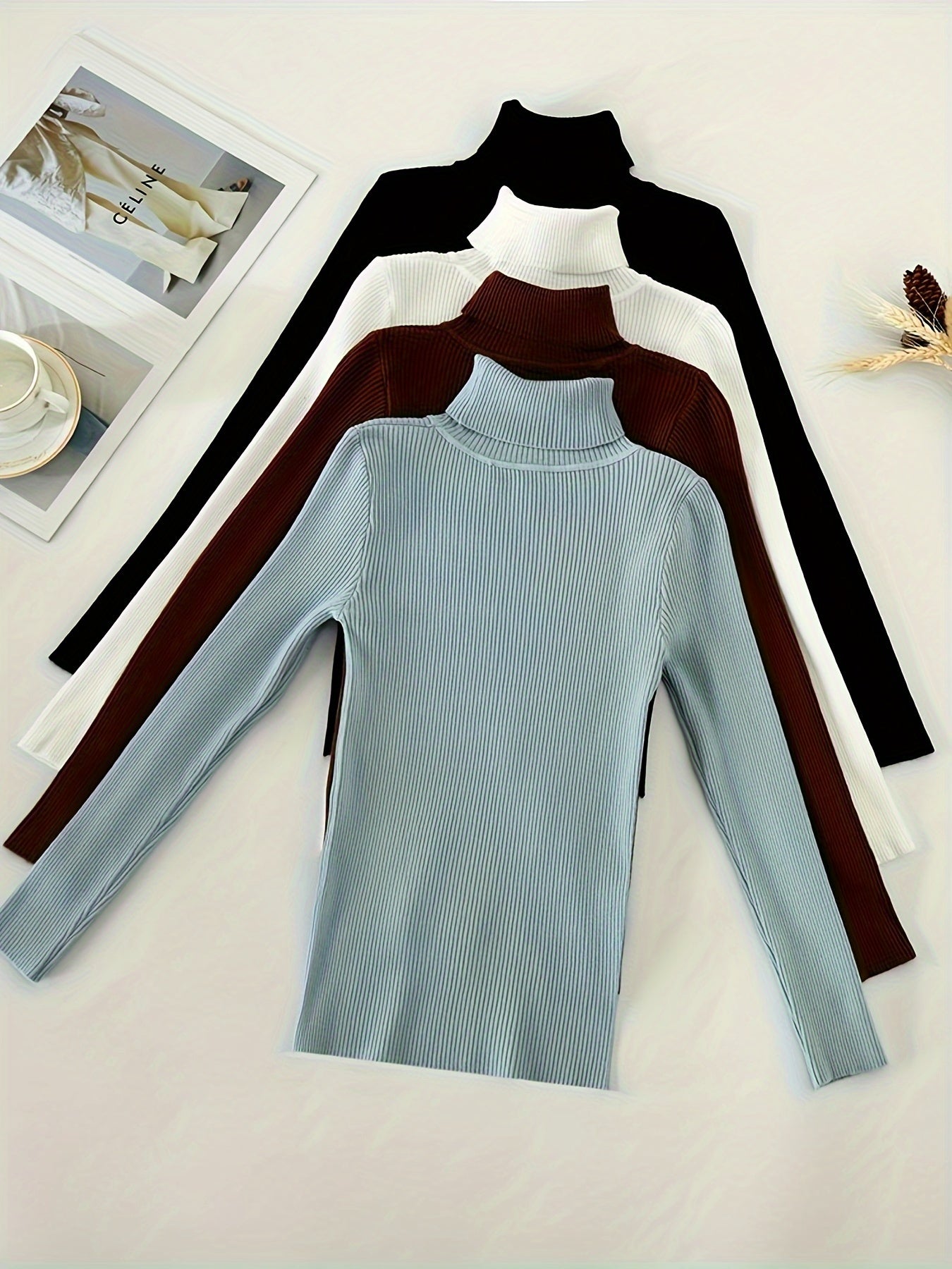 Pull Col Roulé Doux et Confortable pour Femme