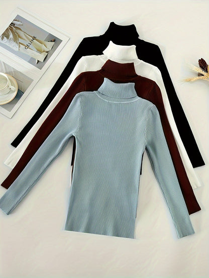 Pull Col Roulé Doux et Confortable pour Femme