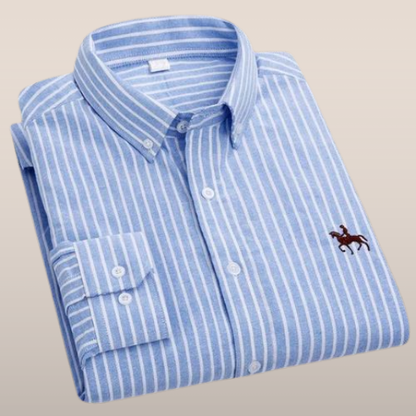 Chemise Marine Rayée Élégante pour Homme - PanierRoyale
