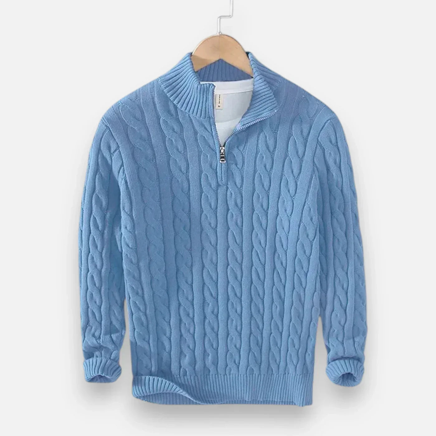 Pull Zippé Homme Col Roulé - Maille Épaisse et Confortable - PanierRoyale