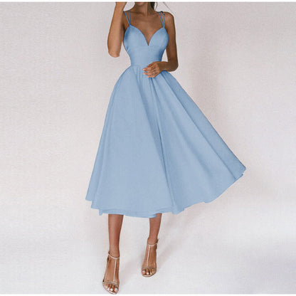 Robe de Soirée Élégante pour Femme Longue en V
