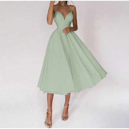 Robe de Soirée Élégante pour Femme Longue en V