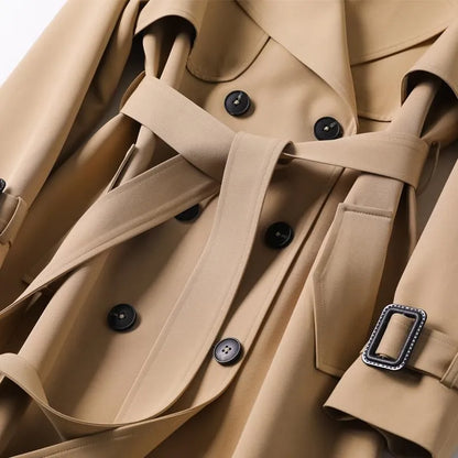 Trenchcoat Femme Classique Hiver avec Ceinture