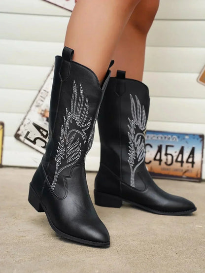 Bottes cowboy femme élégantes à bout pointu