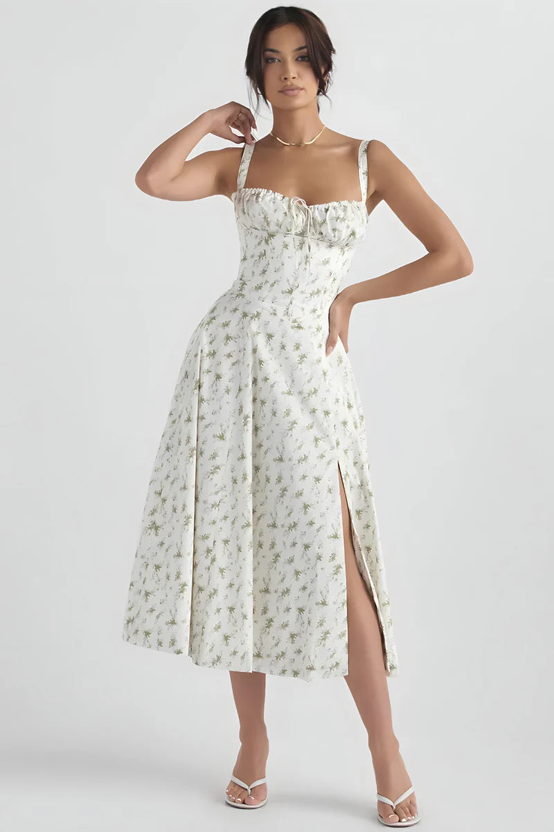 FleurÉlégante™ – Robe d'Été Femme Chic à Bretelles Imprimé Floral-2