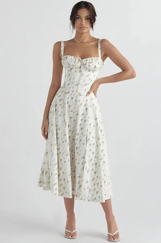 FleurÉlégante™ – Robe d'Été Femme Chic à Bretelles Imprimé Floral-1