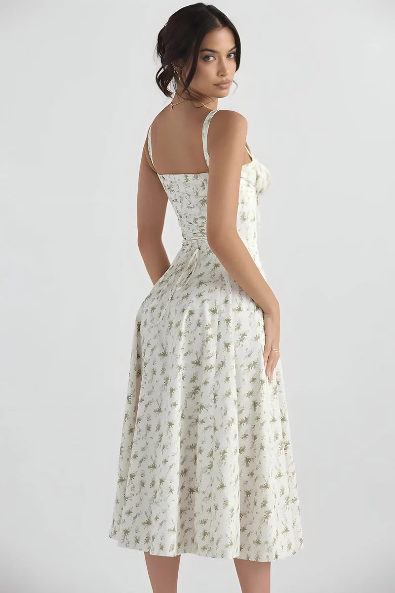 FleurÉlégante™ – Robe d'Été Femme Chic à Bretelles Imprimé Floral-3