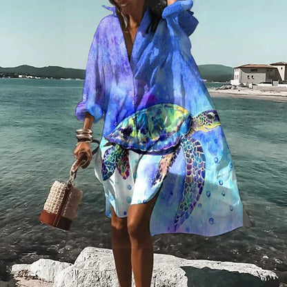 Robe Femme Décontractée Mi-Longueur Imprimée