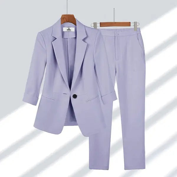 Costume Féminin Élégant Bleu Marine