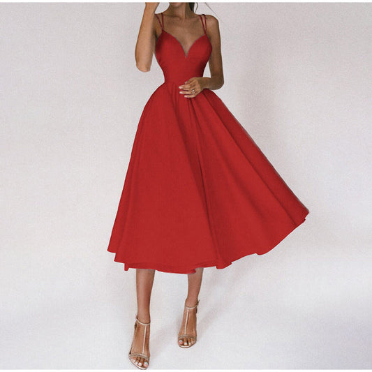 Robe de Soirée Élégante pour Femme Longue en V - PanierRoyale