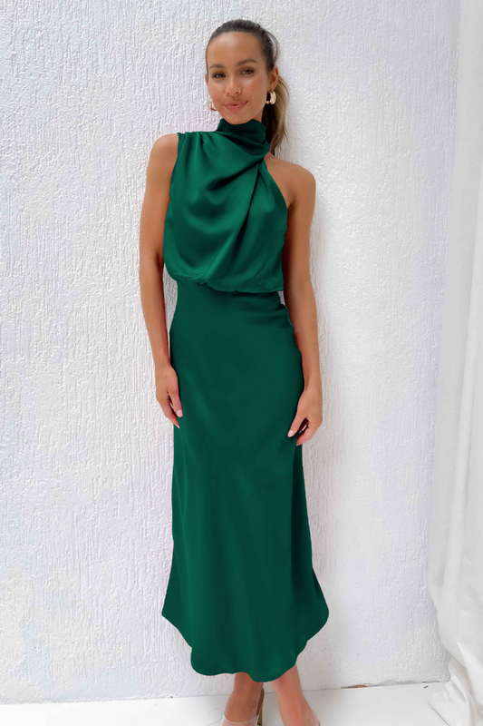 Robe de Soirée Longue en Satin pour Femme Élégante - PanierRoyale