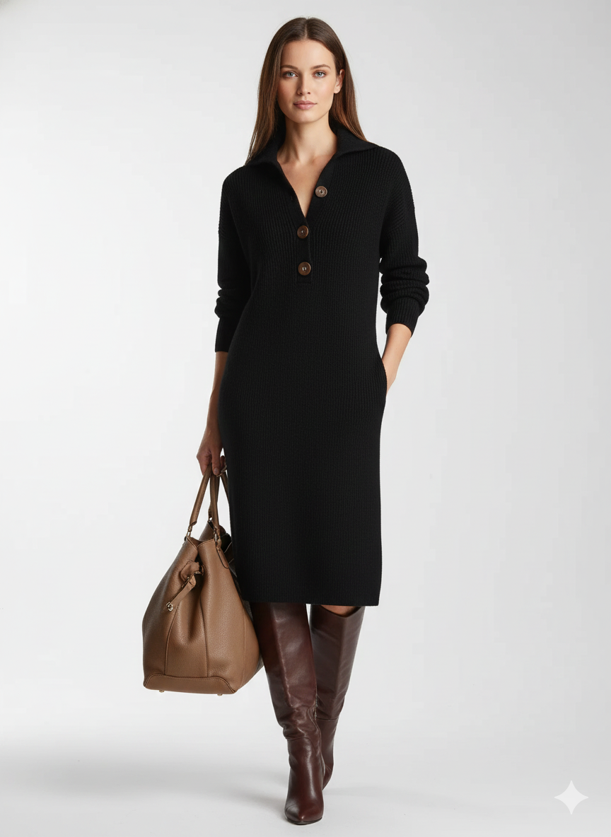 Robe Femme Chic Col V pour Usage Quotidien