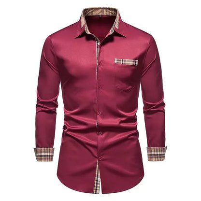 Chemise Homme Blanc Rayures Manches Longues Élégante
