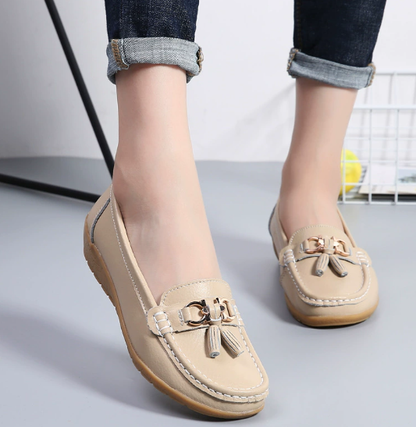 Mocassins Femme en Cuir Souple et Confortables